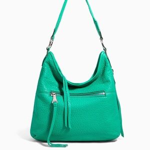 NWT Aimee Kestenberg Good Times Expandable Hobo - Earth Green Bubble Lamb